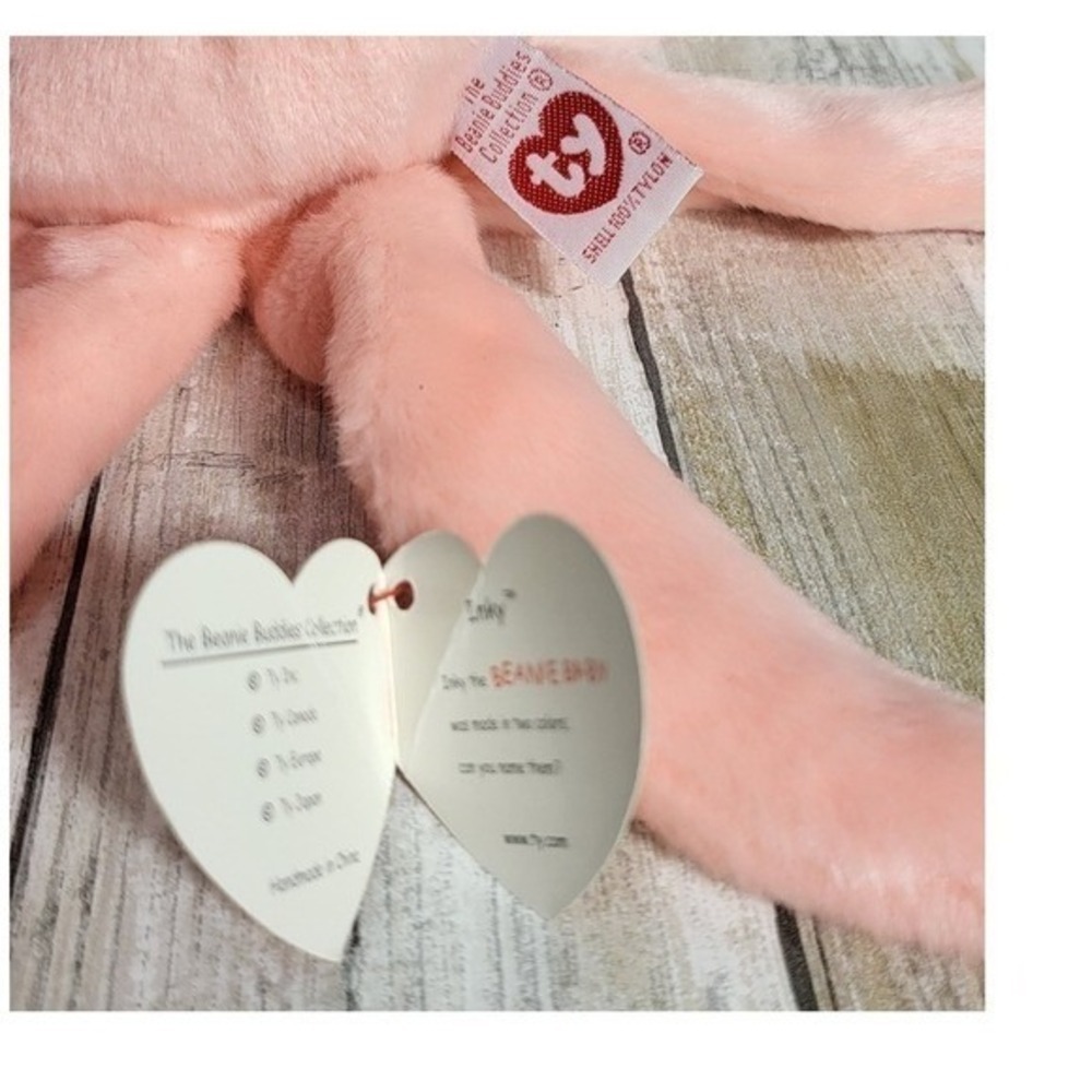 TY Beanie Baby Oly the Octopus Plush Toy Stuffed Animal Peach 1997 w/ Tags - Picture 7 of 8